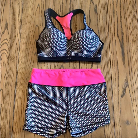 matching sports bra and shorts